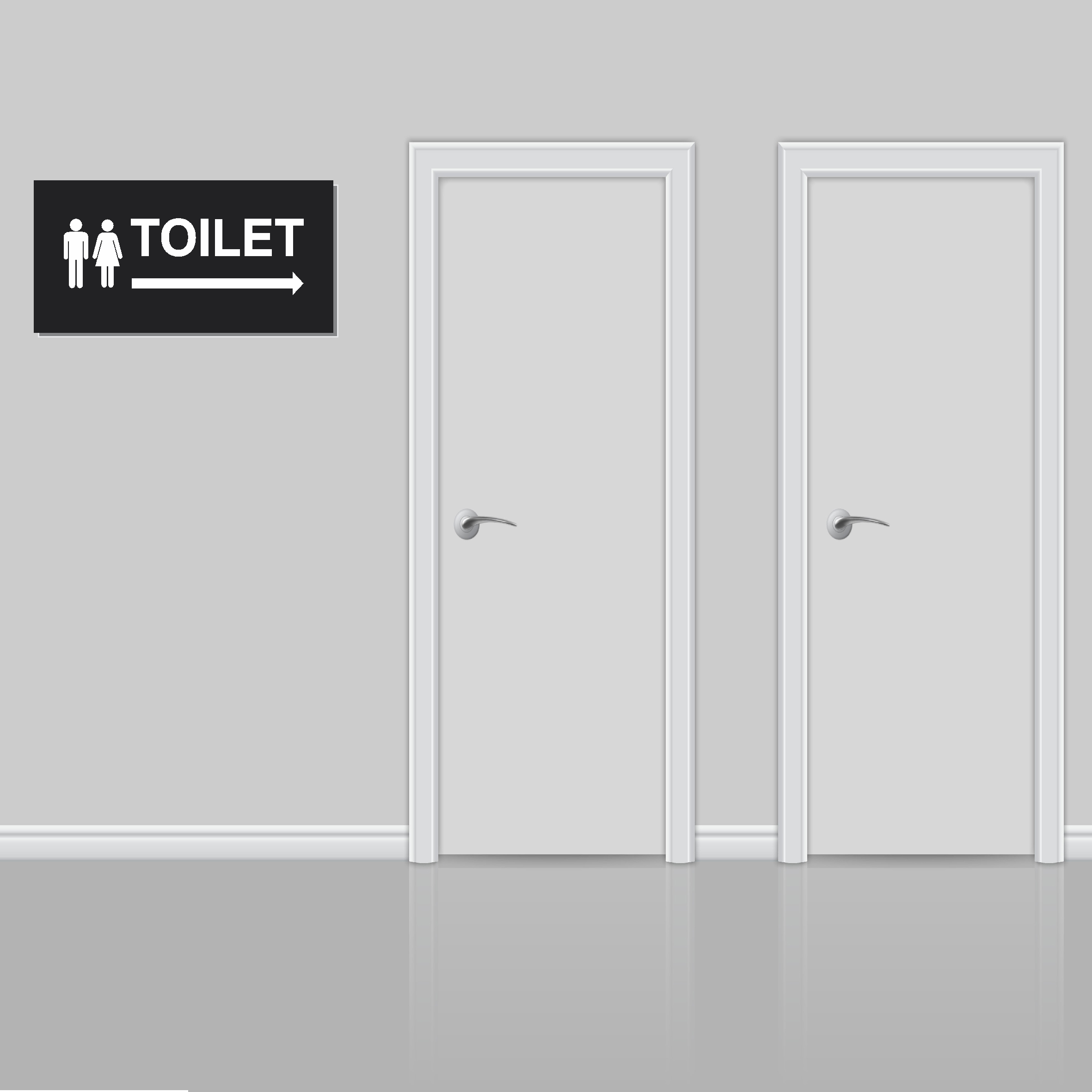 Biển báo hướng dẫn toilet