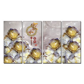 Tranh 3D treo tường phong thủy Hoa Phủ Ngọc Quý