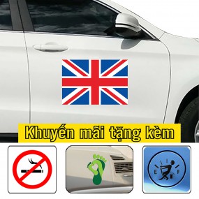 Decal dán sườn xe hơi trang trí Quốc kì Anh