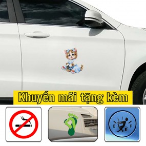 Tem dán sườn xe hơi đáng yêu