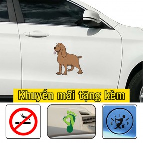 Tem dán sườn xe hơi trang trí đáng yêu